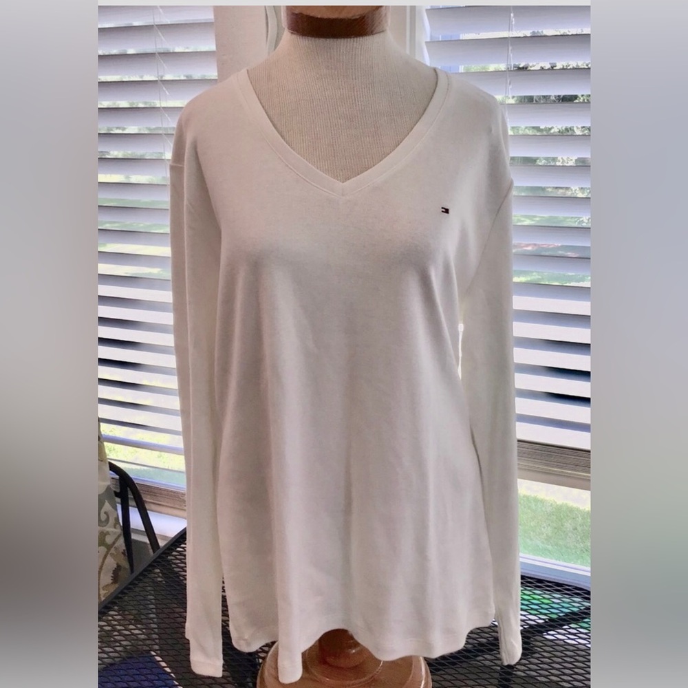 NWT Tommy Hilfiger White Long Sleeve T-shirt Sz. XXL